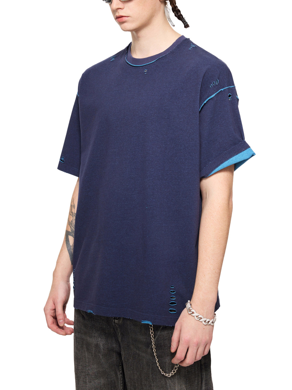 Reversible Hand-Frayed T-Shirt – Vintage Streetwear | Tapstitch-8